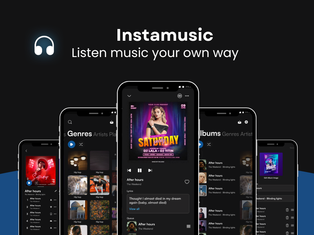 InstaMusic screens