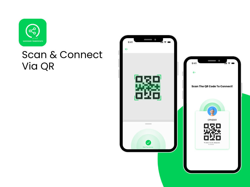 QuickShare screens