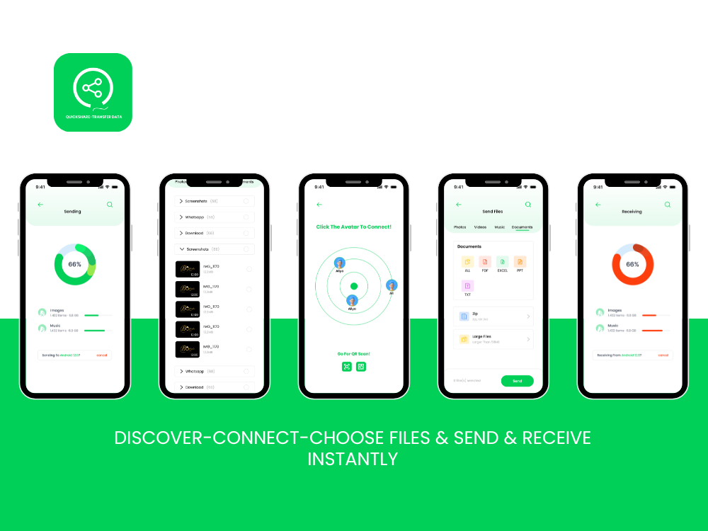 QuickShare screens